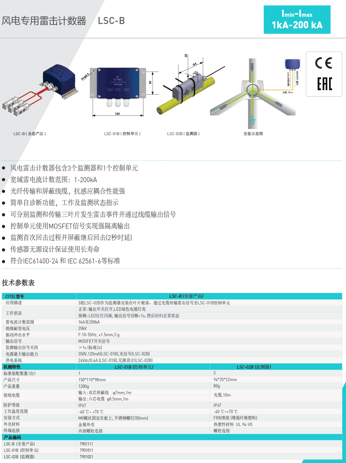 LSC-B CITEL西岱爾風(fēng)電專用雷擊計(jì)數(shù)器：精準(zhǔn)監(jiān)測(cè)雷擊風(fēng)險(xiǎn)，護(hù)航風(fēng)電設(shè)備安全