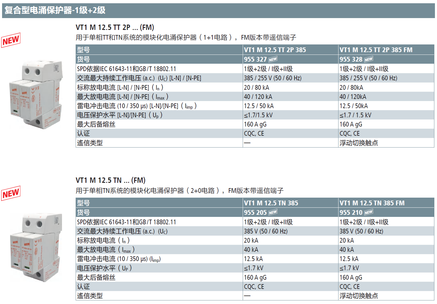 VT1 M 12.5 TN 385 FM：DEHN工業(yè)級(jí)復(fù)合型單相電涌