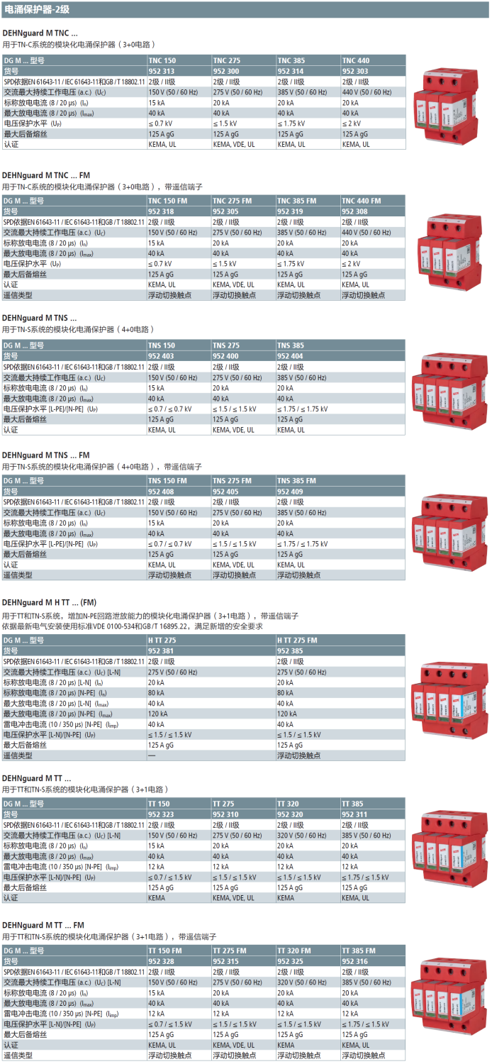 DG M TNC 385 FM DEHN模塊化TN-C系統(tǒng)電涌保護(hù)器：