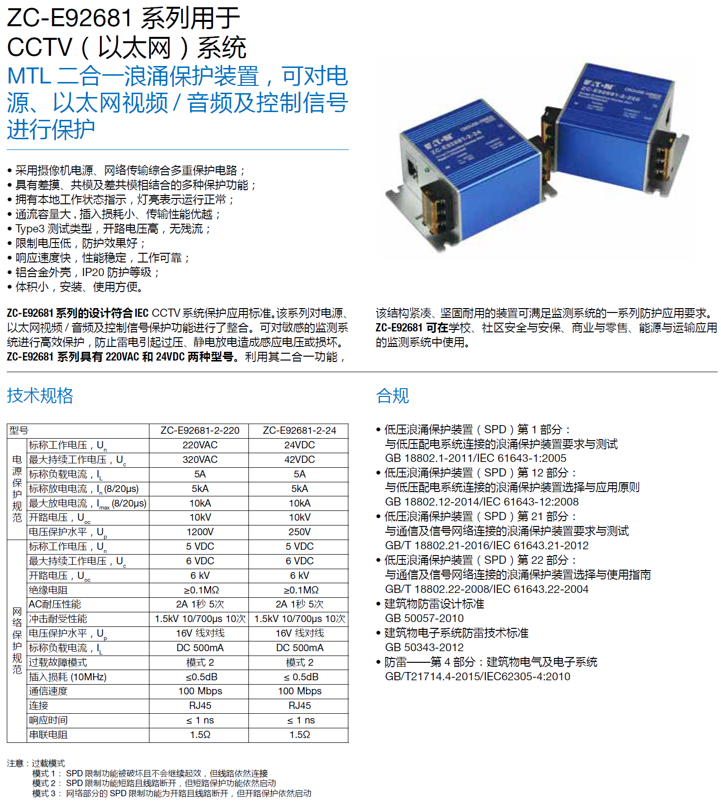 ZC-E92681-2-24 MTL二合一防雷器：高效防護(hù)，守護(hù)